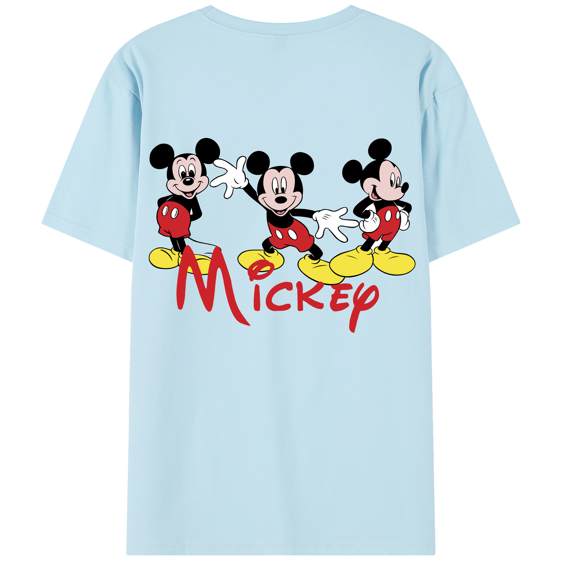 （画像用） ミッキーマウス Mickey Mouse 綿100％半袖Tシャツ（背面プリント）